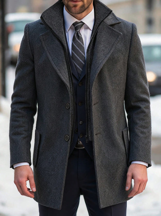 Premium Men's Coat Black